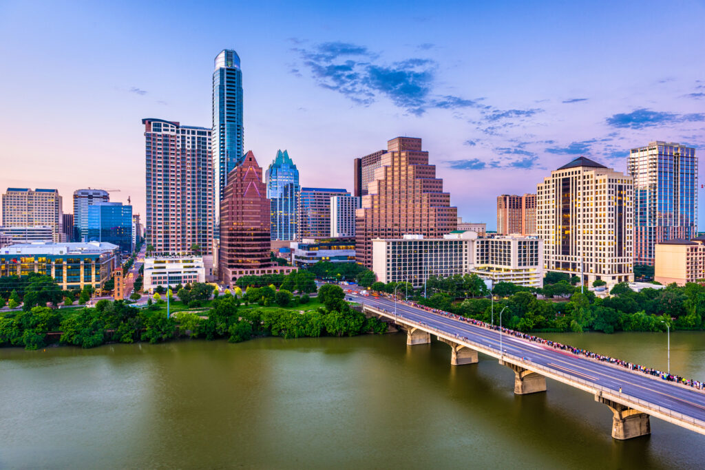 Austin, Texas downtown skyline.