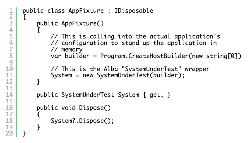 AppFixture Code